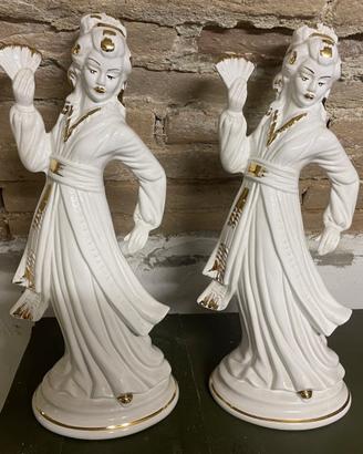 Coppia di statuine altezza circa 50 cm