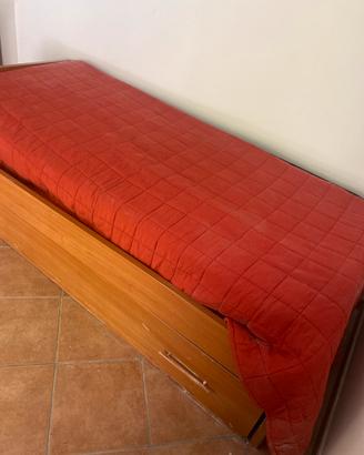Letto singolo con secondo letto estraibile
