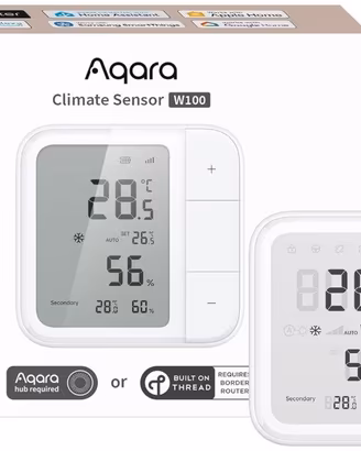 Aqara Termostato Ambiente W100 Thread/Zigbee, 3 Pu