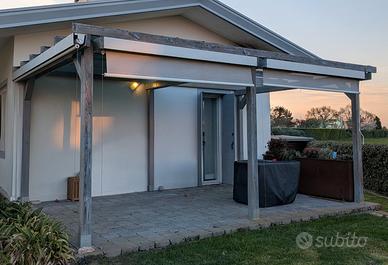 pompeiana legno 5.5x4mt+3 Tende microforate