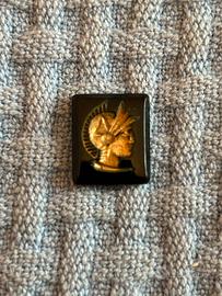 Inserto per anello in pietra dura nera