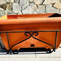 4 KIT fioriera + portavaso da appendere