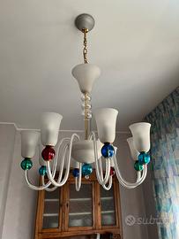 Lampadario Murano colorato