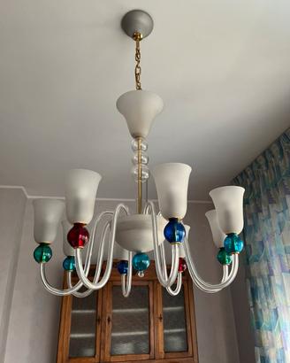 Lampadario Murano colorato