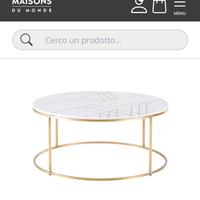 Tavolino rotondo da salotto in marmo diam.90 cm