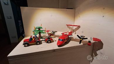lego city aereo pompieri e jeep 4209