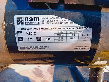 generatore 220v. 3 kw