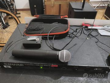 2 radiomicrofoni Shure SM58 a gelato+ archetto