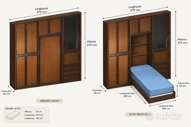Armadio con letto a scomparsa