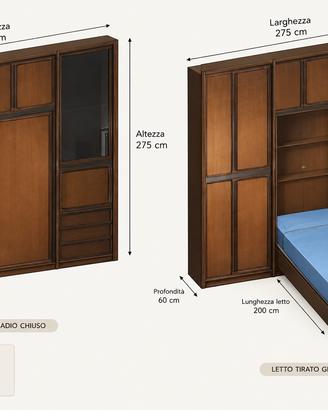 Armadio con letto a scomparsa