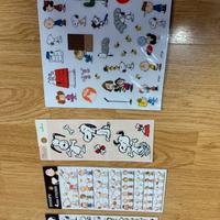 4 fogli stickers PEANUTS SNOOPY Giappone