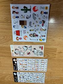 4 fogli stickers PEANUTS SNOOPY Giappone