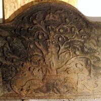 piastra da camino caminetto in ghisa quercia 1800