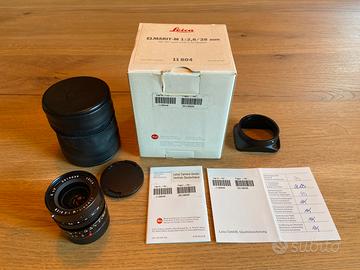 Leica M Elmarit 28mm f2.8 11804 con corredo