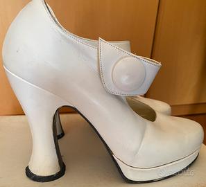 Scarpe da sposa  bianche USATE