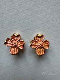 Orecchini fiori smaltati vintage anni 90