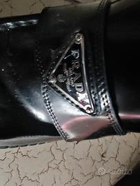 Mocassini Prada pelle nera 44 scarpe eleganti 