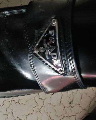 Mocassini Prada pelle nera 44 scarpe eleganti 