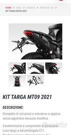 Portatarga dpm mt09 2021/2023