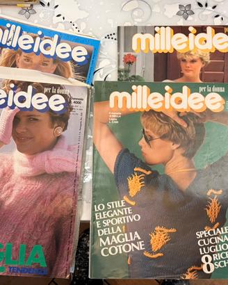 Lotto 8 riviste vintage Milleidee anni ’70-’80