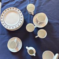 Servizio caffè vintage anni ’60  con geometrie blu