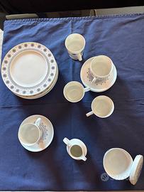 Servizio caffè vintage anni ’60  con geometrie blu