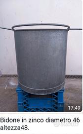 bidone in zinco