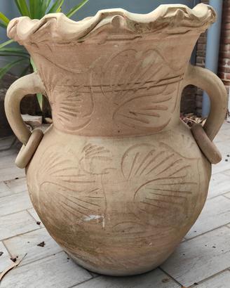 Anfora/vaso decorativa in terracotta 