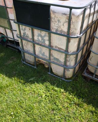 cisterna acqua 1000 litri con gabbia senza bancale