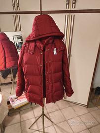 Piumino donna rosso vera piuma d’oca taglia L