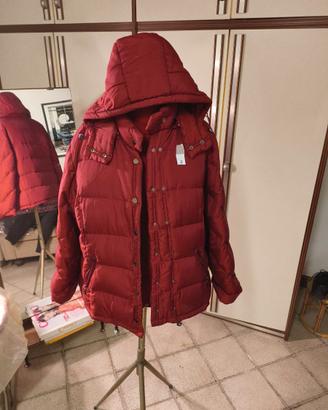 Piumino donna rosso vera piuma d’oca taglia L