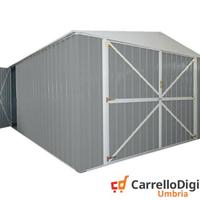 Box acciaio garage lamiera 360x600 grigio chiaro