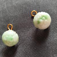 Orecchini di giada con clip in oro 18 carati