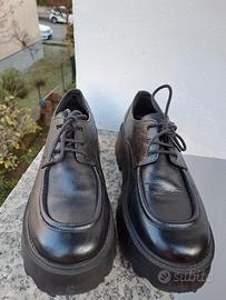 Scarpe pelle nera stringate donna n.37-Mango