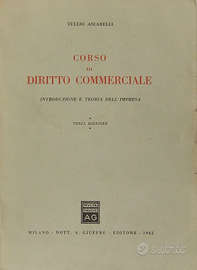 Tullio Ascarelli corso di diritto commerciale