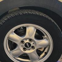 4  CERCHI CON GOMME DA 15" MINI COOPER R50 r52 r53