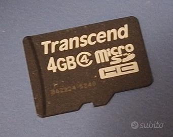 Scheda Micro SD HC C4 da 4GB Trascend