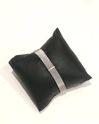 Bracciale Jarretiere acciaio oro diamanti