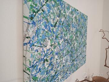 Quadro moderno stile Pollock 60x40 cm