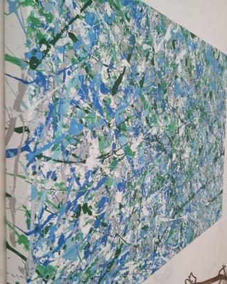 Quadro moderno stile Pollock 60x40 cm