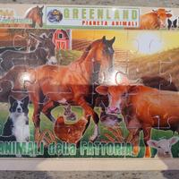 Puzzle in legno animali della fattoria 