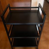 Carrello da cucina/servizio nero a 3 piani
