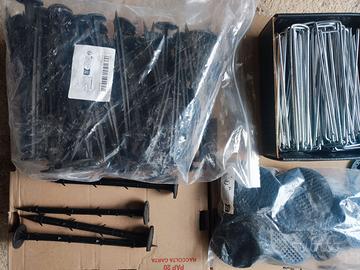 chiodi rondelle e picchetti telo pacciamatura