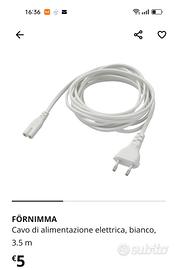 Ikea cavo alimentazione elettrica, bianco, 3.5 m