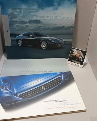 N.2 Libri Brochure Ferrari 612 Scaglietti con CD 
