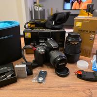 Nikon D3300 kit perfetto con 18-55 e 55-200