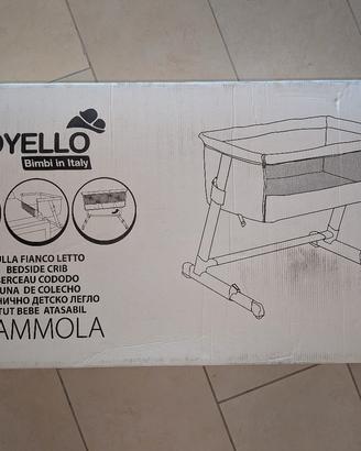 culla Joyello Mammola fianco letto colore grigio