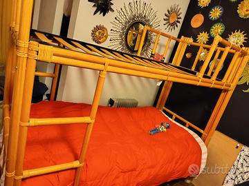letto a castello in bambù 