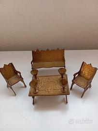 Mobili Miniatura Salotto Vintage in Ottone