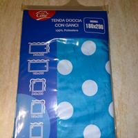 Tenda doccia con ganci